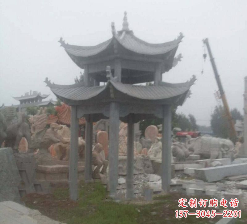安阳大理石六角凉亭石雕
