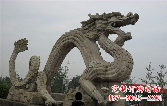 安阳大理石龙雕塑 (2)
