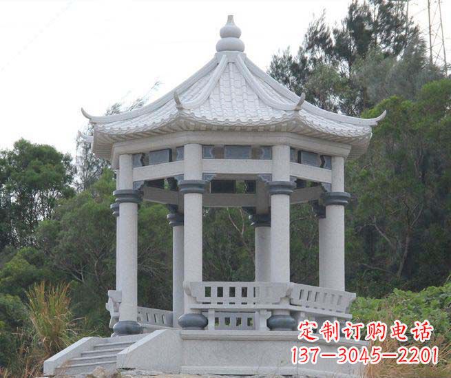 安阳大理石六角石雕凉亭