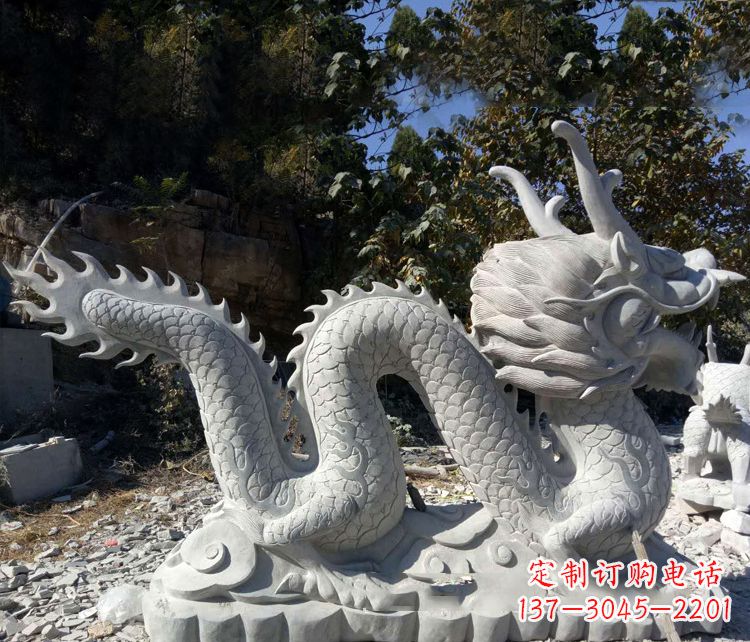 安阳大理石龙雕塑