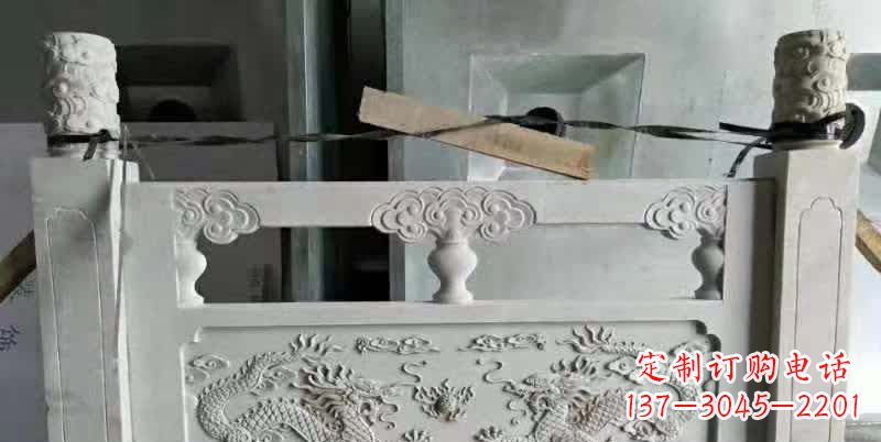 安阳大理石龙浮雕栏板1