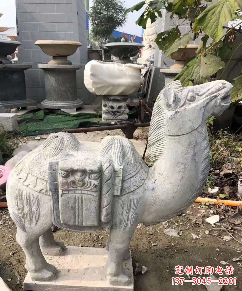 安阳精美大理石骆驼雕塑