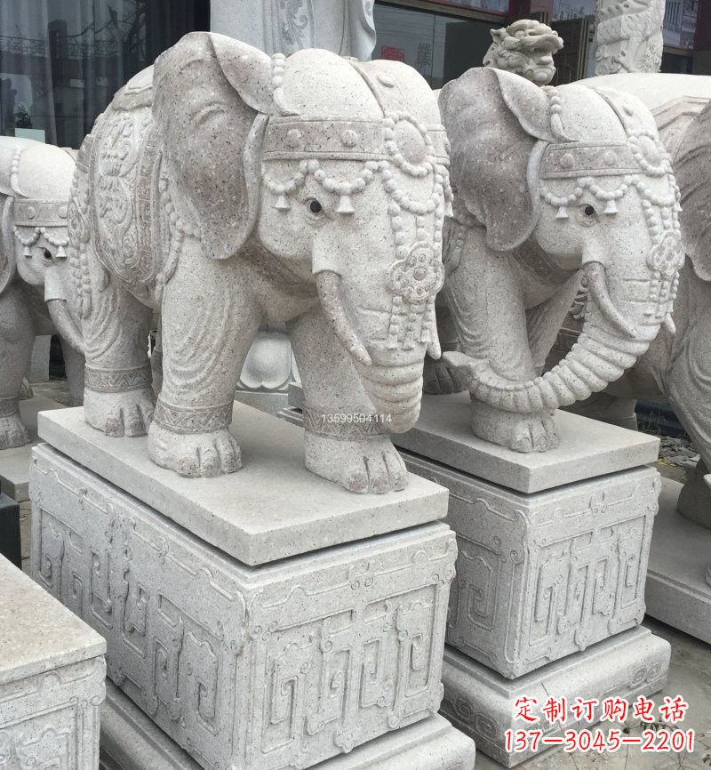 安阳大理石门口大象雕塑