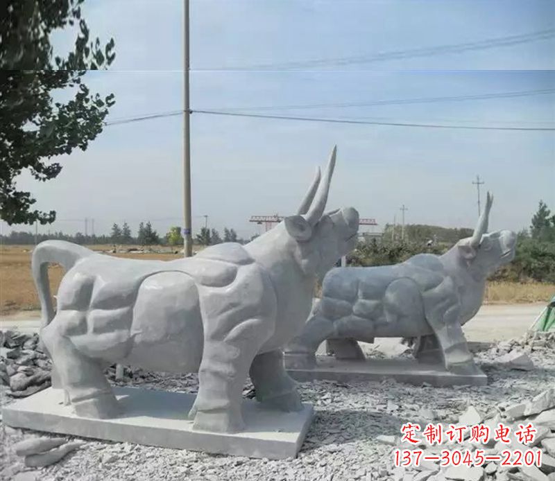 安阳大理石牛雕塑