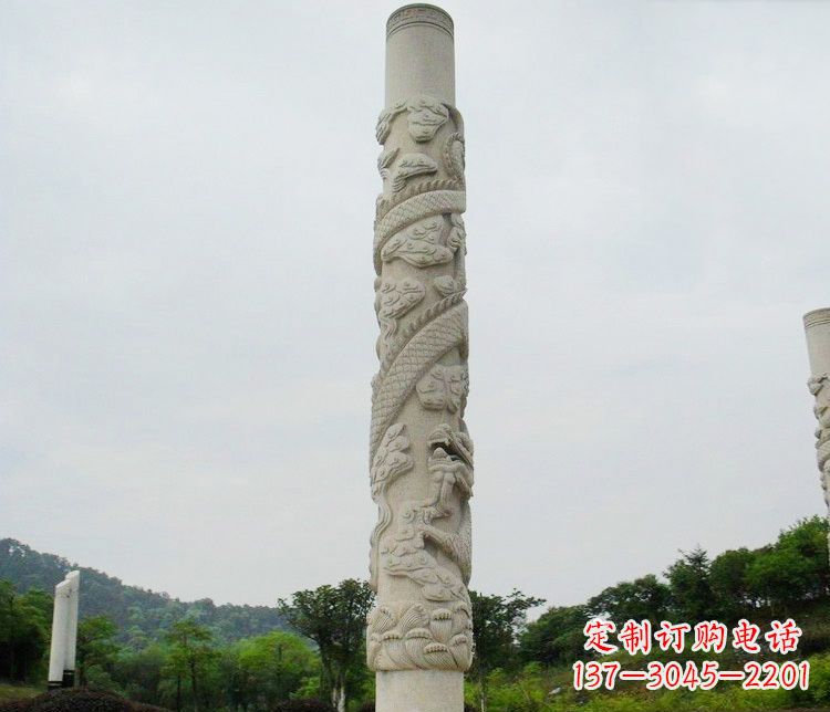 安阳大理石盘龙柱广场文化柱石雕