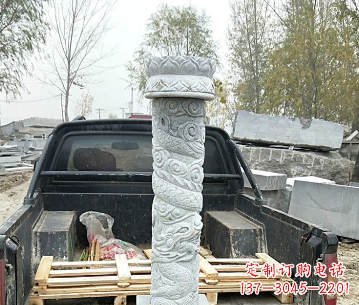 安阳大理石盘龙柱石雕