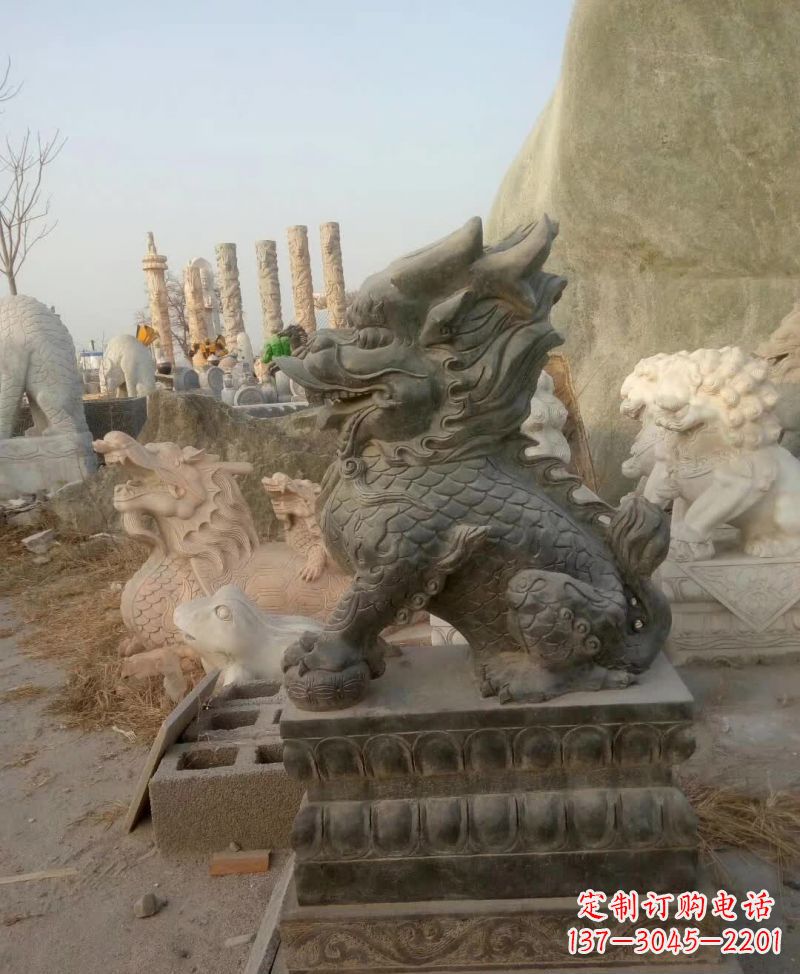 安阳大理石麒麟雕塑1
