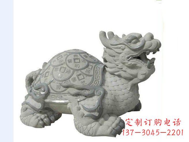 安阳大理石企业招财龙龟雕塑