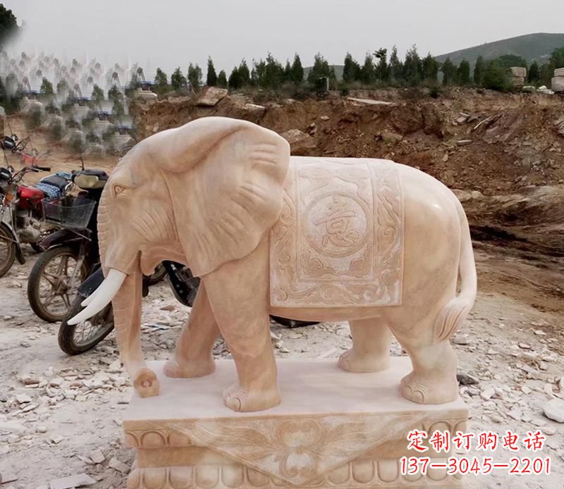 安阳大理石如意大象雕塑