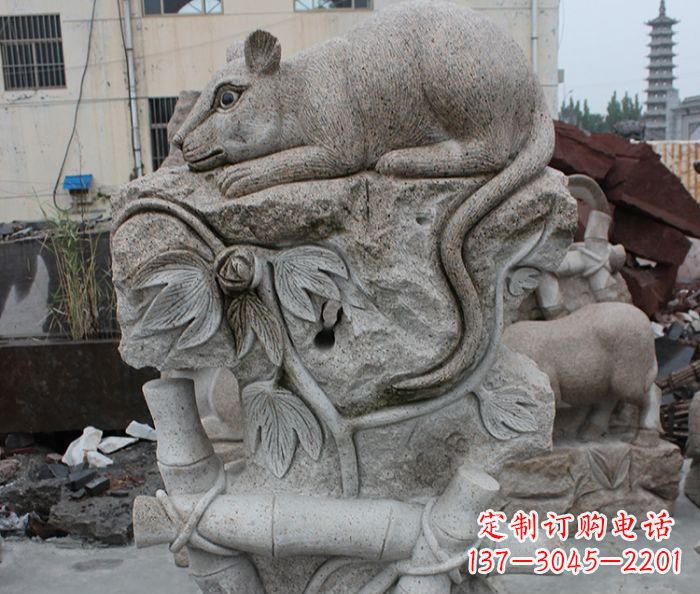 安阳大理石生肖鼠石雕