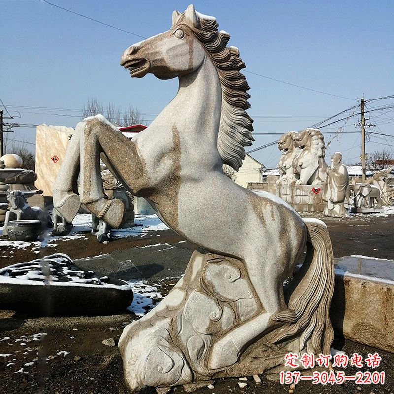 安阳大理石生肖马动物雕塑