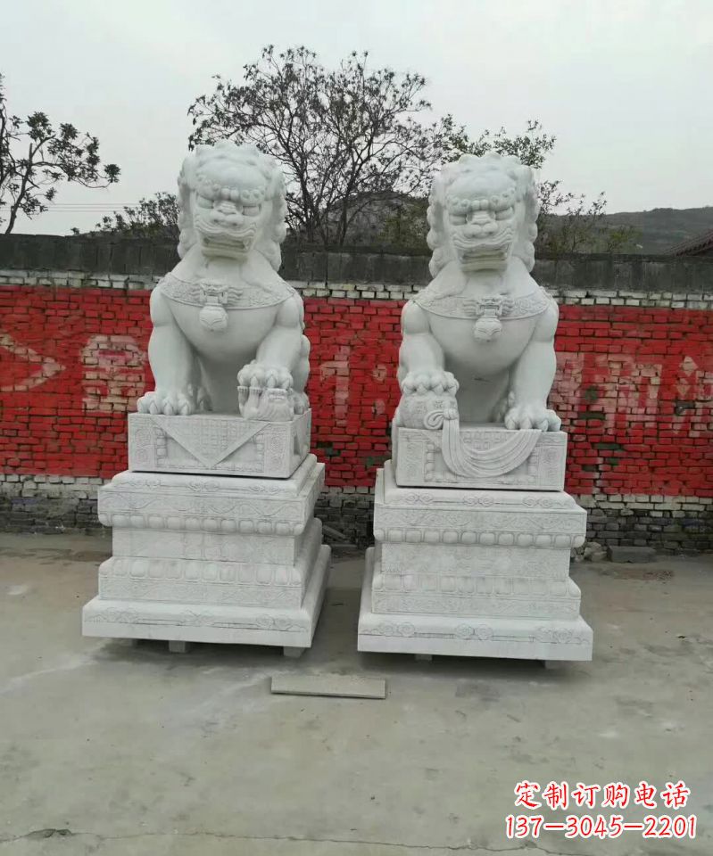 安阳大理石狮子广场雕塑