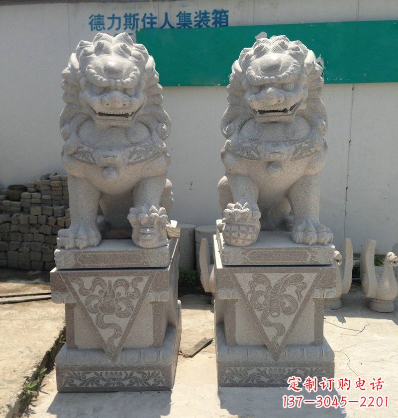 安阳大理石狮子石雕刻