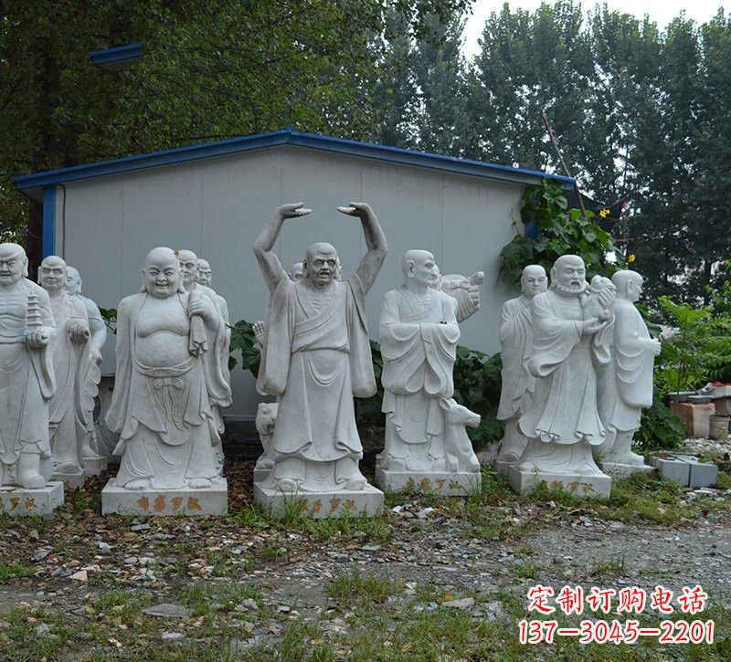 安阳大理石十八罗汉雕塑