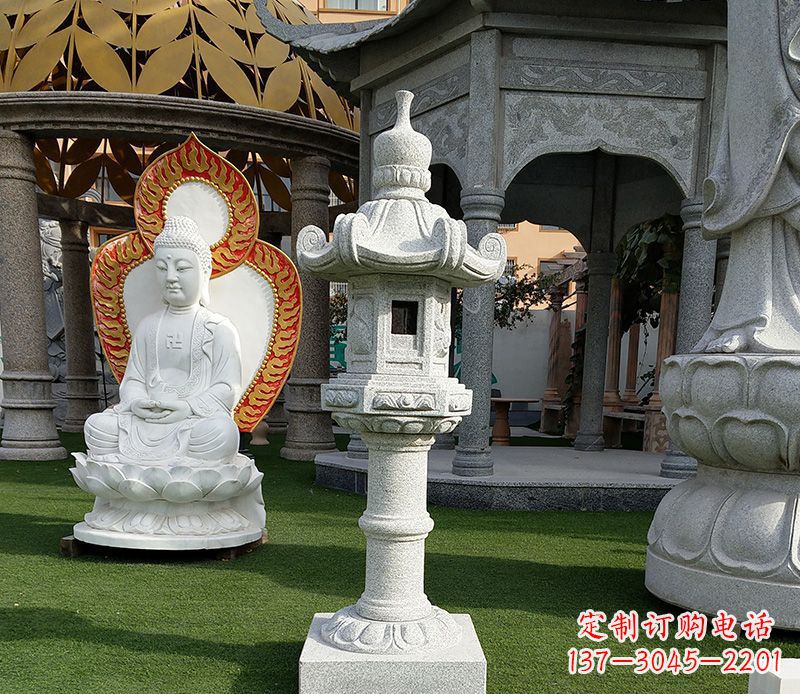 安阳大理石石灯笼寺庙石雕