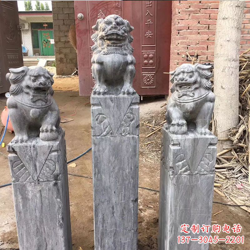 安阳大理石栓马柱