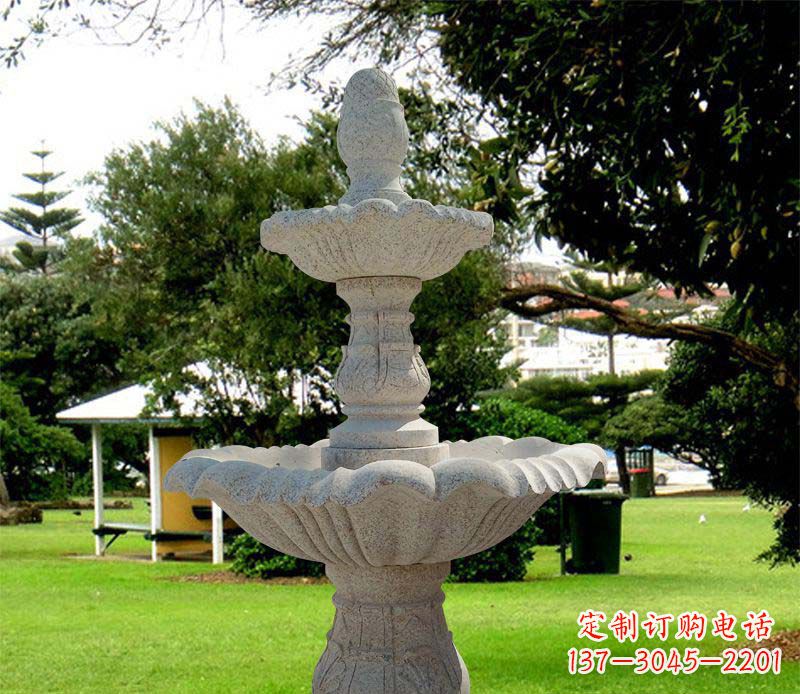 安阳大理石双层喷泉公园石雕