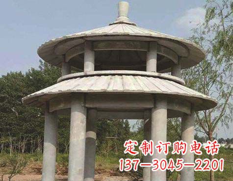 安阳大理石双层圆顶凉亭石雕