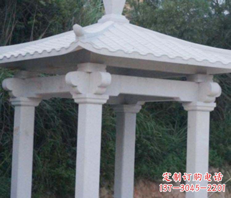 安阳大理石四角凉亭石雕