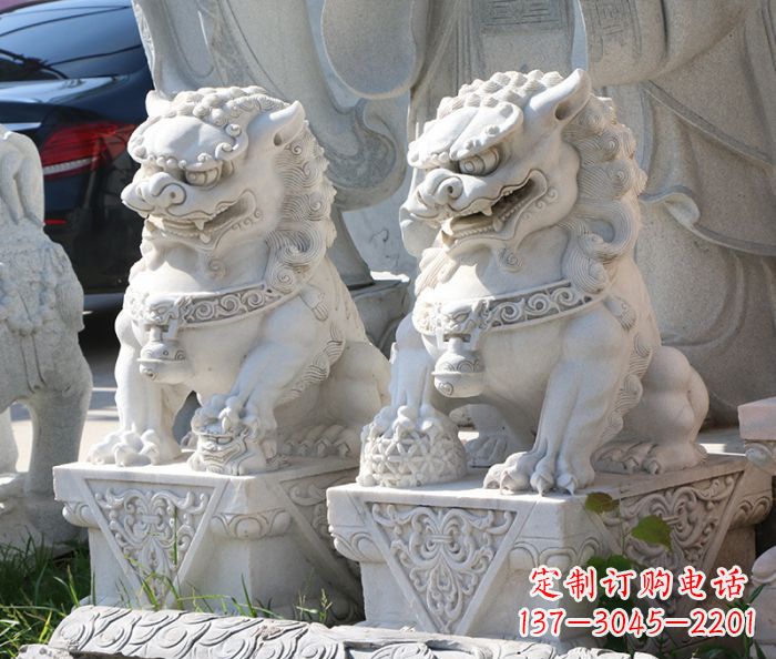 安阳大理石寺庙石狮子 (4)