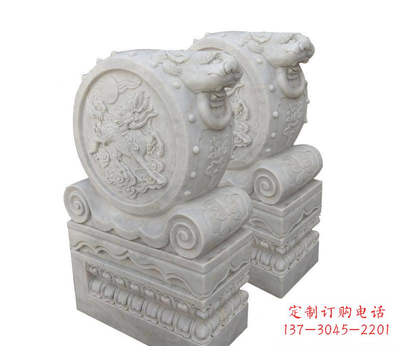 安阳大理石庭院狮子头门墩