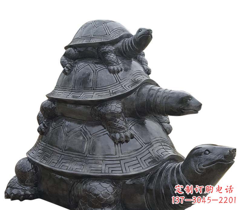 安阳大理石乌龟母子石雕