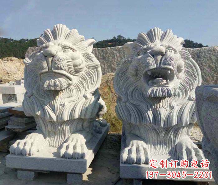 安阳大理石西洋欧式石狮子