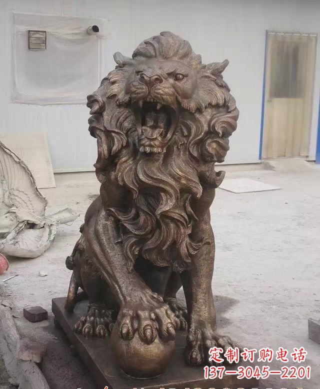 安阳大理石西洋狮子石雕