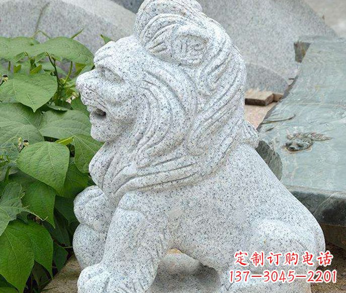 安阳大理石小型狮子石雕
