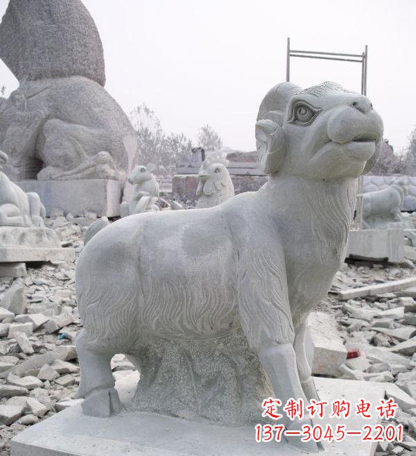 安阳大理石羊雕塑 (2)