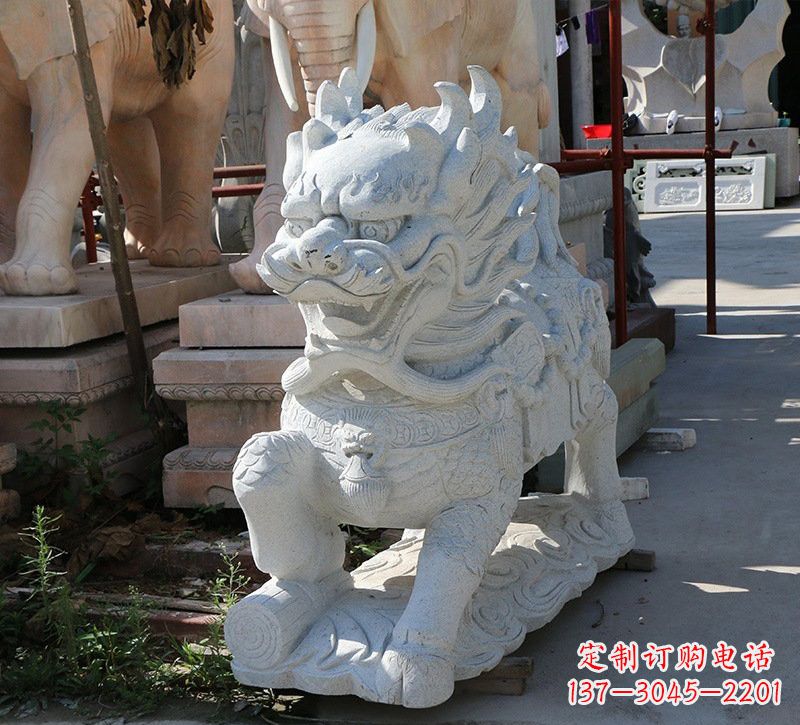 安阳大理石镇宅麒麟雕塑