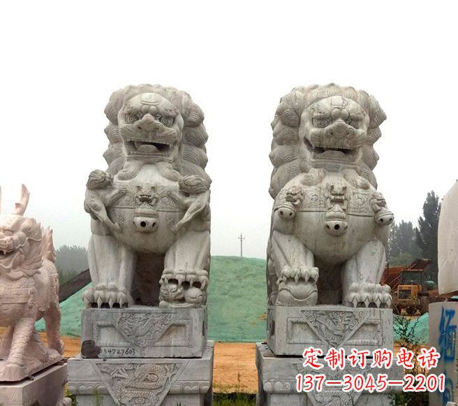 安阳传统大理石狮子雕塑