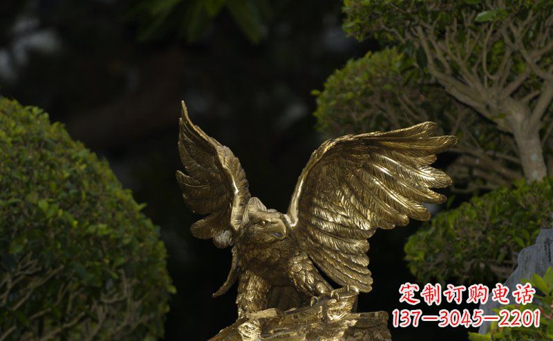 安阳大鹏展翅老鹰铜雕 (3)
