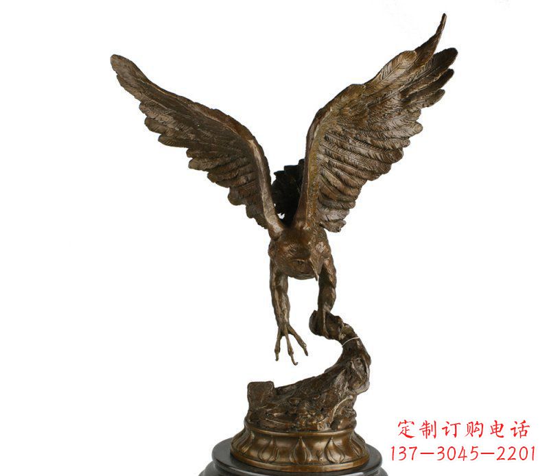 安阳大鹏展翅老鹰铜雕 (2)