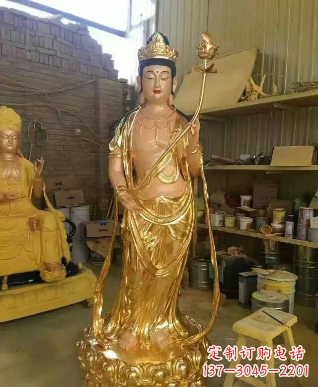 安阳大势至菩萨铜雕