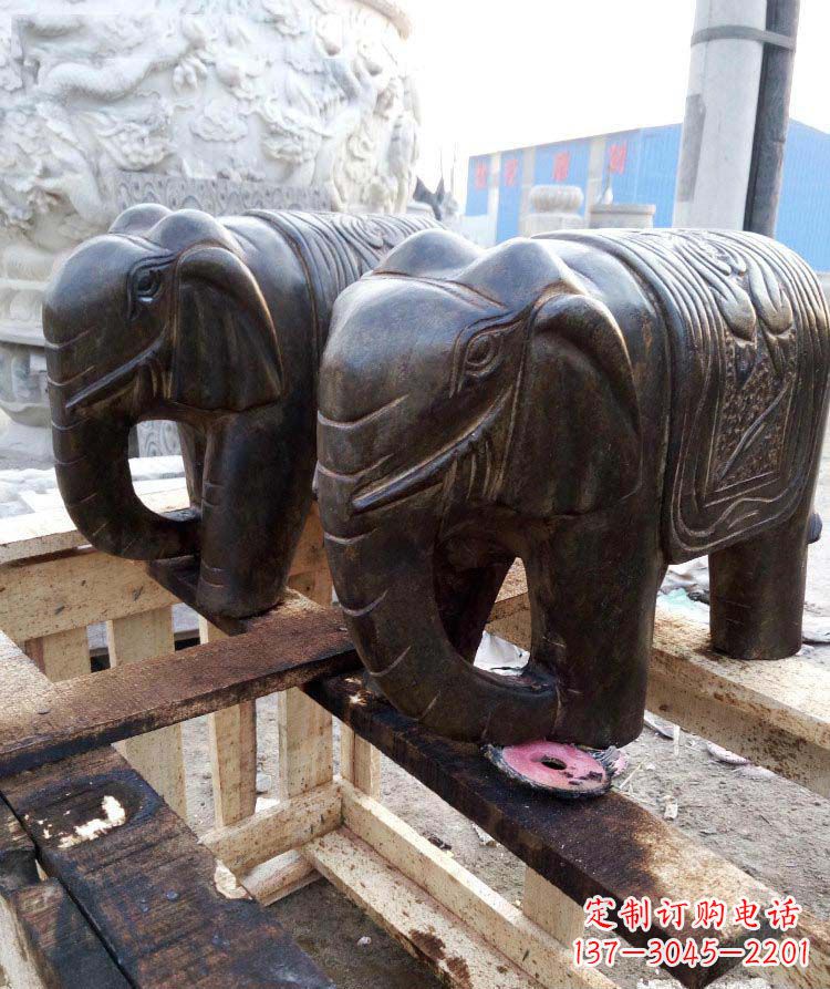 安阳大象动物铜雕1