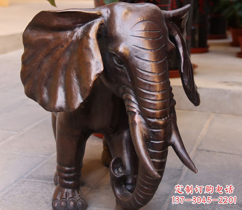安阳大象动物铜雕