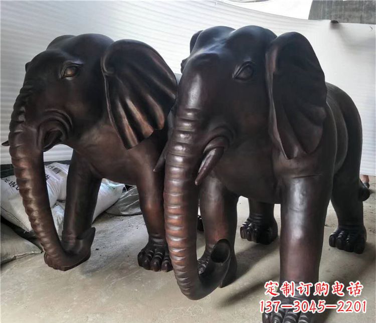 安阳大象动物铜雕塑