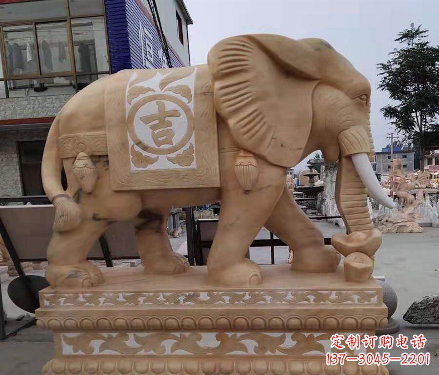 安阳大象镂空石雕