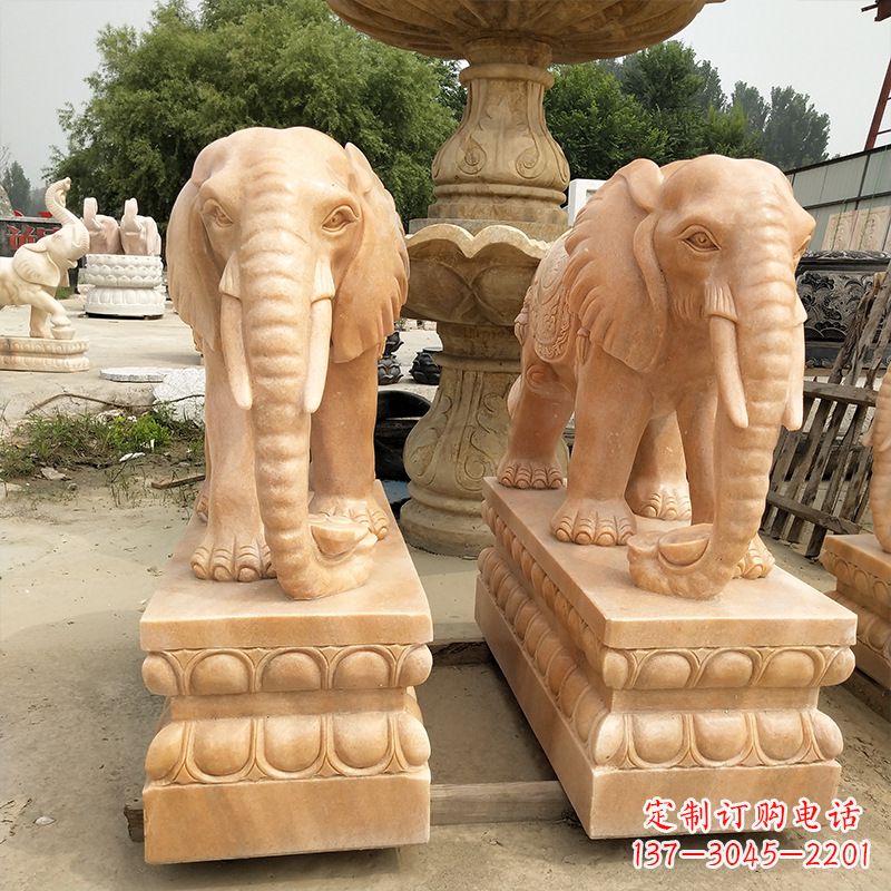安阳大象铃铛石雕