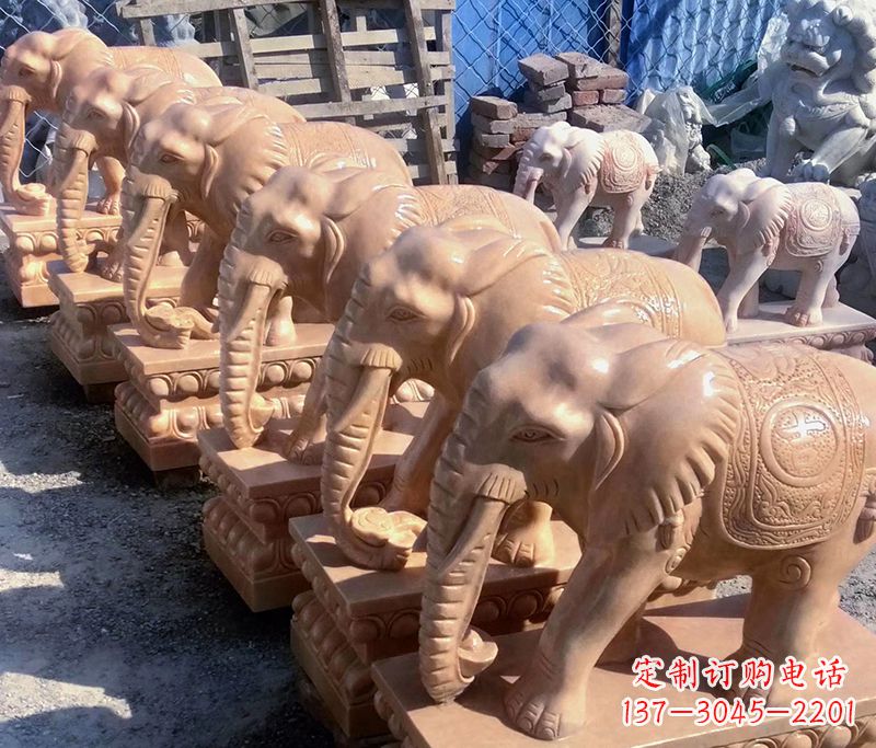 安阳大象喷水石雕