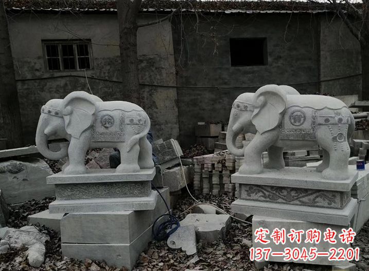 安阳大象石雕摆件