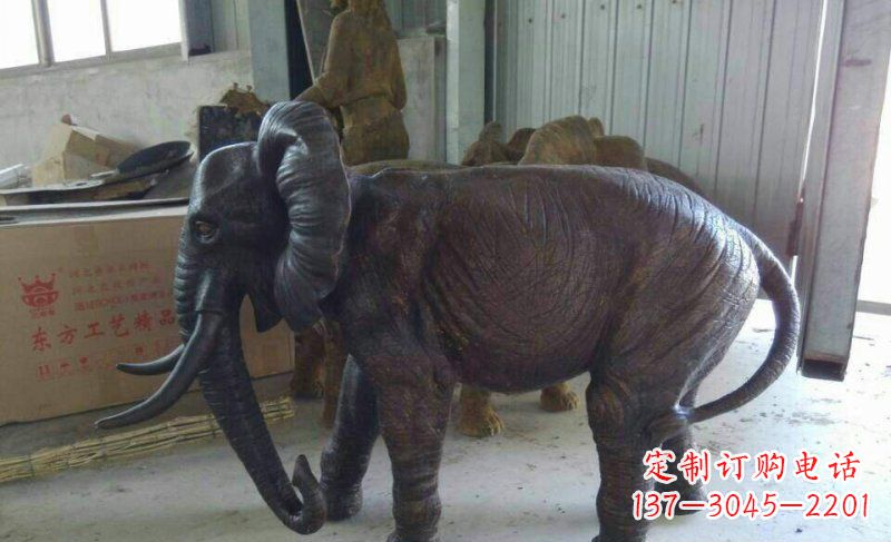 安阳大象铜雕广场动物雕塑