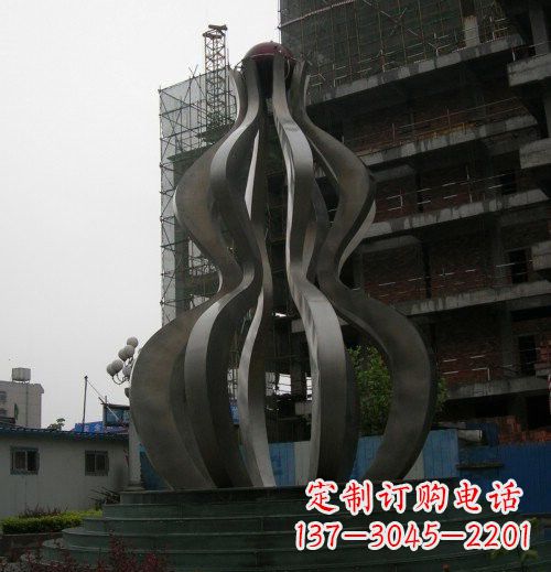安阳大型不锈钢抽象葫芦雕塑
