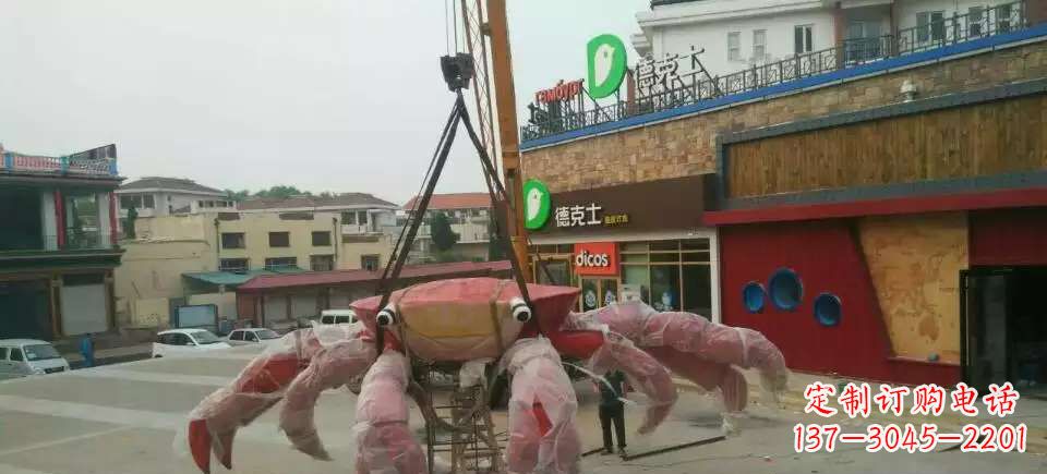 安阳大型不锈钢螃蟹雕塑11