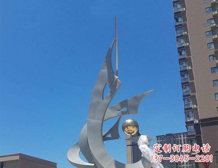 安阳大型创意景观凤凰广场景观不锈钢雕塑