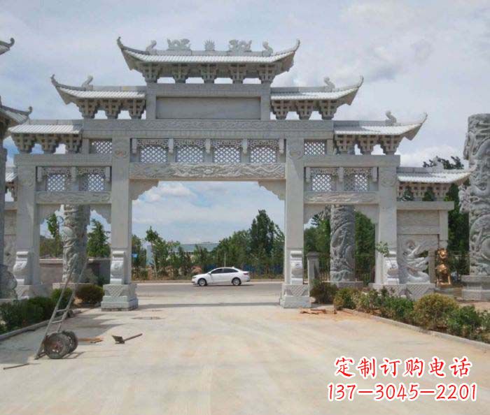 安阳大型村口牌坊石雕