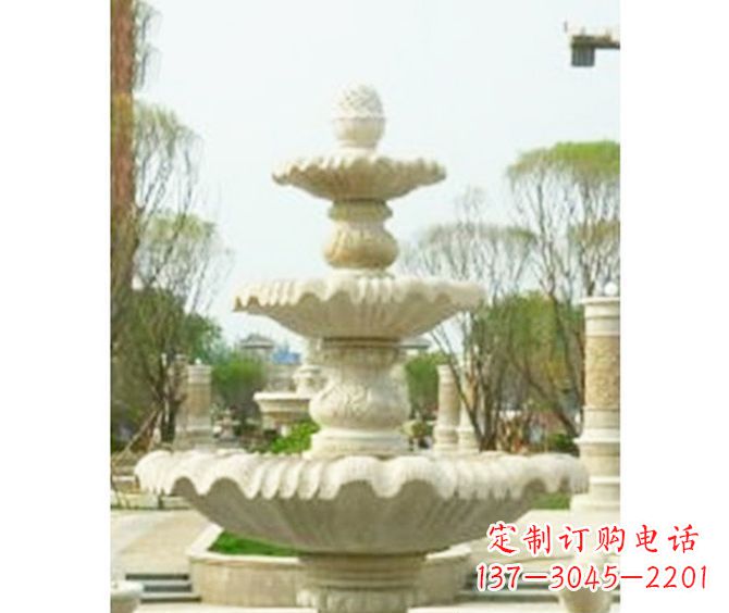 安阳大型多层喷泉石雕 (3)