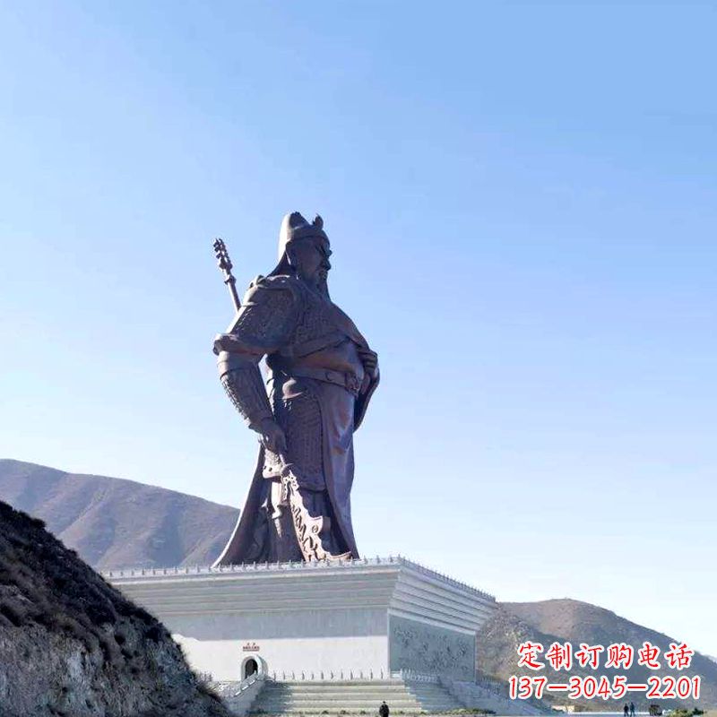 安阳大型关公铸铜雕塑-景区景点大型历史名人三国名将关羽雕像