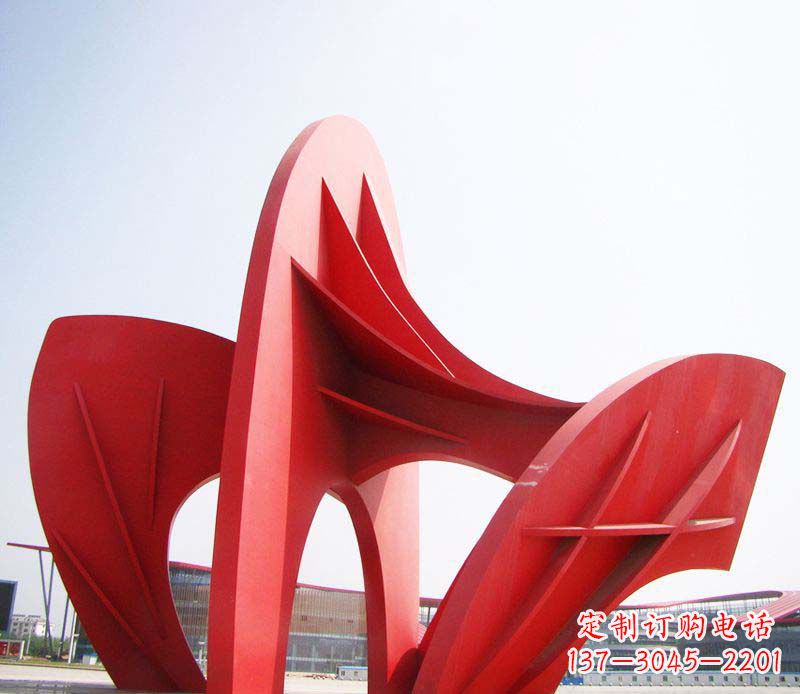 安阳大型广场不锈钢抽象拱门雕塑